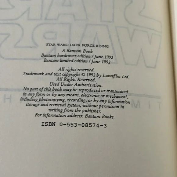 Book Star Wars Vol 2: Dark Force Rising Hardback Dust Jacket - Picture 6 of 7